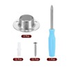 Unique Bargains O-Shaped Stainless Steel Closet Shower Rod Holder 4 Pcs - 3 of 4