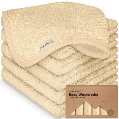 6-Pack Soft Baby Washcloths, Viscose from Bamboo - Kids, Newborn Bath Towels, Infant Shower, Toddler Reusable Face Towel,10x10