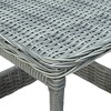 vidaXL Patio Table Light Gray 17.7 in.x17.7 in.x18.3 in. Poly Rattan - 4 of 4