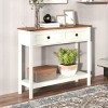 39" Farmhouse Console Table with Storage Drawers and Bottom Shelf,Rustic Entryway Table for Living Room or Hallway-The Pop Home - 2 of 4