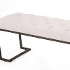 NicBex Upholstered Entryway Bench Button Tufted End Of Bed Bench Modern Design Foot Stool with Polished Metal Legs for Entryway - 4 of 4