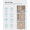 Jewelry Box with Glass Lid Accessory Organizer Case for Rings Necklaces Earrings - 2 of 4