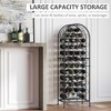 SEVOBAL Wine Racks Heavy-Duty Wrought Iron Wine Storage with Secure Lockable Door and 45-Bottle Display Capacity, Black, 18.3"*14.3"*53" - 4 of 4