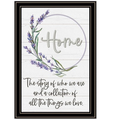 HomeRoots Home a Circle of Love Black Framed Print Wall Art