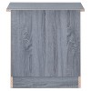 HomeStock Grey Nightstand 23x22x18 Modern Bedside Table with Smooth Finish, Sturdy Build and Easy Assembly for Bedroom Essentials - 4 of 4
