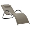 vidaXL Sun Lounger Taupe and Gray Textilene, Aluminum, Powder-Coated Steel - Taupe and Gray - 2 of 4