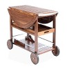 NicBex Mobile Kitchen Island Cart Multifunctional Kitchen Carts on Wheels with Storage with Drop leaf for Kitchen, Oak - 4 of 4