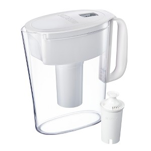 Brita Small 5 Cup BPA Free Water Filter Pitcher with 1 Standard Filter - White