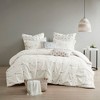 3Pcs Comforter Set, Modern Solid Bedding Set, Cotton Bed Comforter - 3 of 4