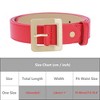 INSPIRE CHIC Women's Golden Square Buckle Fashion Faux Leather Waist Belts 1 Pc - 3 of 4