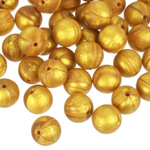Unique Bargains Round Loose Silicone Beads for DIY Keychain Jewelry Making 50 Pcs - 1 of 4