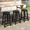 WestinTrends Malibu 24" All Weather Hdpe Outdoor Patio Round Backless Counter Stool (Set of 3) - 2 of 4