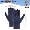 Unique Bargains Touchscreen Winter Anti-Slip Common Size Warm Hiking Gloves 8.7" x 3.5" 1 Pair - 2 of 4