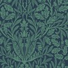 William Morris Acorn Heritage Blue Wallpaper - 4 of 4