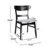Coolbibila Modern Fabric Upholstered Dining Room Chairs Set Of 2,Armless Kitchen Dining Chairs With Curved Backrest,Wooden Dining Chairs - 4 of 4