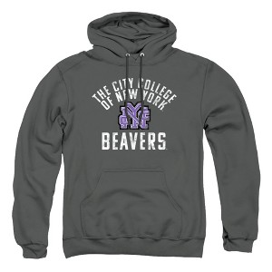 City College of New York Official Beavers Logo Adult Pull-Over Hoodie - 1 of 4