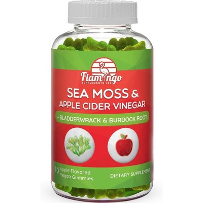 Flamingo Supplements Sea Moss Gummies with Apple Cider Vinegar – 70 Ct