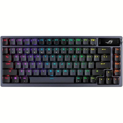 ASUS ROG Azoth 75 Wireless DIY Custom Gaming Keyboard, OLED Display, Gasket-Mount, Hot-Swappable Pre-lubed ROG NX Snow Switches & Keyboard Stabilizers