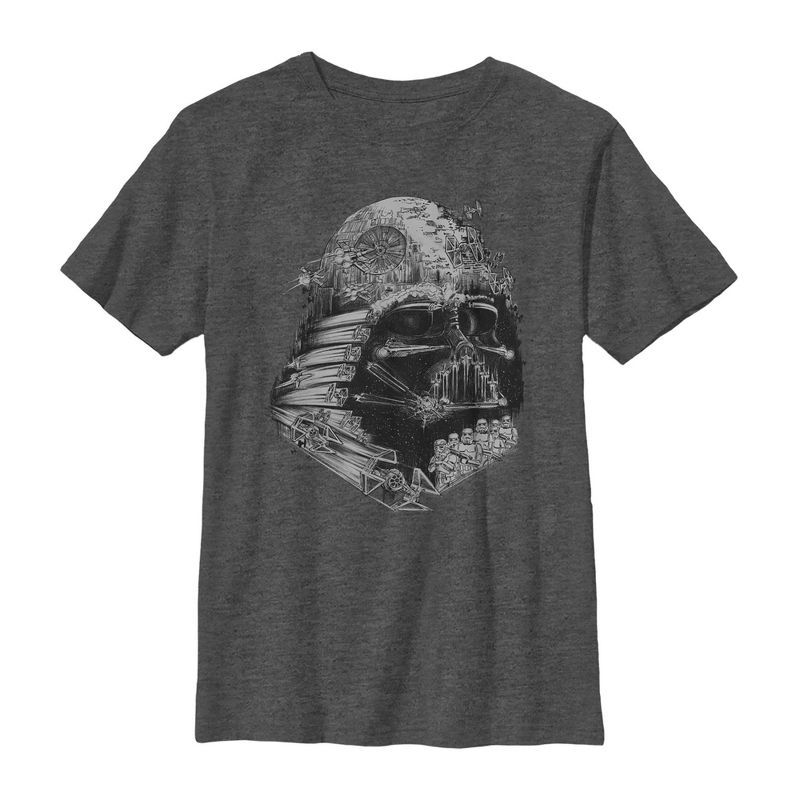 Boy's Star Wars Darth Vader Star Ship Collage T-Shirt, 1 of 5