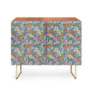 Schatzi Betty Floral Walnut Brown Credenza - Deny Designs - 1 of 3