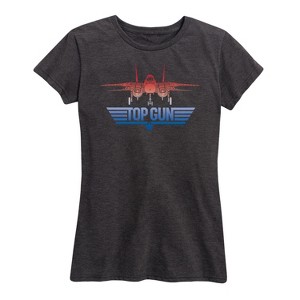 Women's - Top Gun - Top Gun Fighter Jet Logo Short Sleeve Graphic T-Shirt - 1 of 4