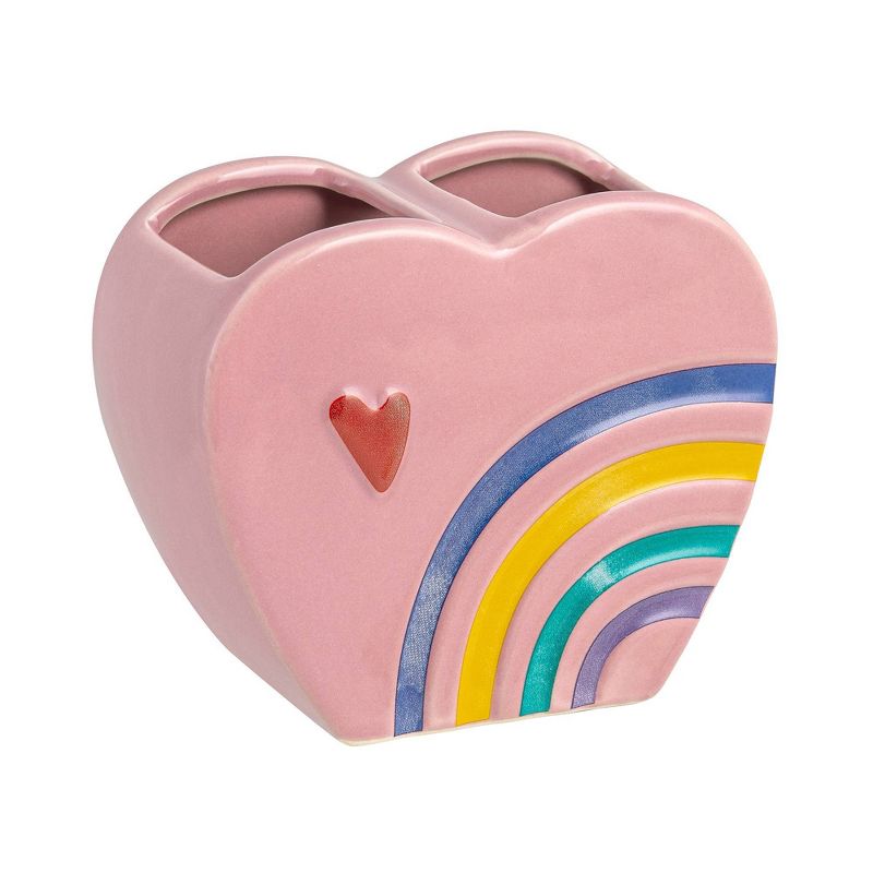 3pc Rainbow Hearts Kids&#39; Bathroom Accessories Set - Allure Home Creations, 4 of 17