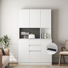 TIRAMISUBEST 74" Freestanding Kitchen Pantry Cabinet Cupboard with 6 Doors,3 Shelves and 2 Drawer, Versatile Wardrobe & Kitchen Cabinet - 2 of 4
