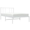 vidaXL White Twin XL Metal Bed Frame with Headboard & Slats, No Mattress, Easy Assembly - 4 of 4