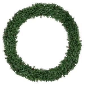 Northlight Black River Pine Commercial Artificial Christmas Wreath - 6' - Unlit - 1 of 2