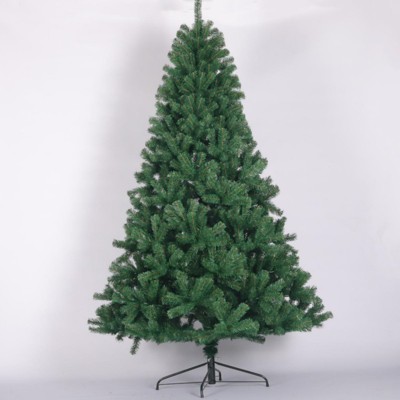 DOMETOUR Artificial Christmas Tree, PVC Spruce Fir Tree Foldable Metal Stand Unlit Green Xmas Tree