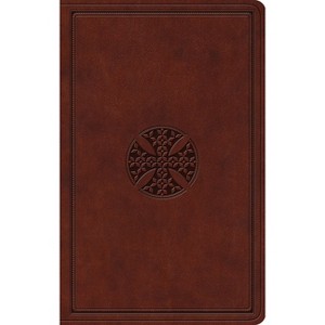 ESV Value Thinline Bible (Trutone, Brown, Mosaic Cross Design) - (Leather Bound) - 1 of 1
