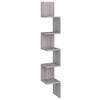 vidaXL Wall Corner Shelf Gray Sonoma 7.9 in.x7.9 in.x50.2 in. Engineered Wood - 2 of 4