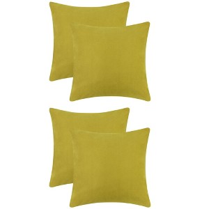 Unique Bargains Soft Solid Color Hidden Zippers Pillowcases for Bed Sofa 4 Pcs - 1 of 4