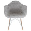 LeisureMod Wilson Single Modern Velvet Upholstered Rocking Chair for Nursery or Living Room - 2 of 4
