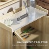 MOEPISY Potting Bench, Outdoor Wooden Potting Table with Storage Cabinet with 2 Shelves, Natural - 4 of 4