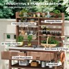 64.9"H Outdoor Potting Bench Table, Solid Fir Wood Kitchen Island with Stainless Steel Top, Upper Hutch & Storage - ModernLuxe - 4 of 4