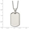 Black Bow Jewelry Men's Stainless Steel Polished Medium Dog Tag Necklace, 20 Inch - 4 of 4