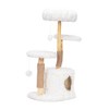 Gulches White Cat Tree Cat Toys Tower with 2 Scratching Balls, Natural Branch Design, and Indoor Cat Furniture - 2 of 4