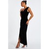 Quiz Women's Velvet Asymmetric Cowl Detail Maxi Dress - 3 of 4