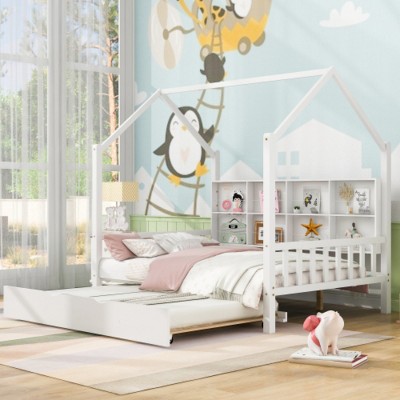 Wooden Kids Bed With Sturdy Pinewood Frame, Modern Design for Child Play & Sleep with Storage-Maison Boucle