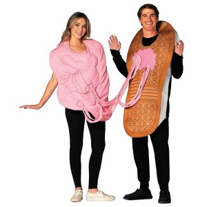 Rasta Imposta Adult General Sizing Sneaker & Stuck Gum Couples Halloween Costume Apparel Sets 2pk - Pink One Size - 1 of 2