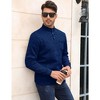 Men's Casual Henley Pullover Sweater Slim Fit Knitted Thermal Fleece Polo Sweatshirt - 4 of 4