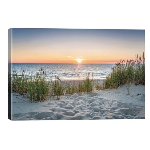 32 X 48 X 1 5 Beautiful Sunset At The Beach By Jan Becke Unframed Wall Canvas Icanvas Target