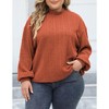 Coolmee Womens Plus Size Long Sleeve Tops Lightweight Turtleneck Sweaters Casual Loose Fit Shirts Tunic Tops - 4 of 4