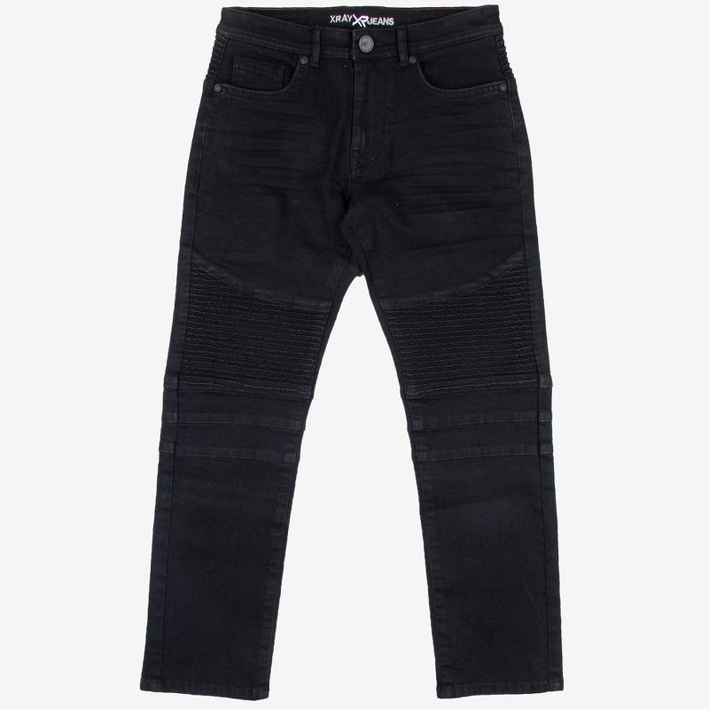 X RAY Little boy's Moto Fashion Jeans in BLACK Size 6, 1 of 5