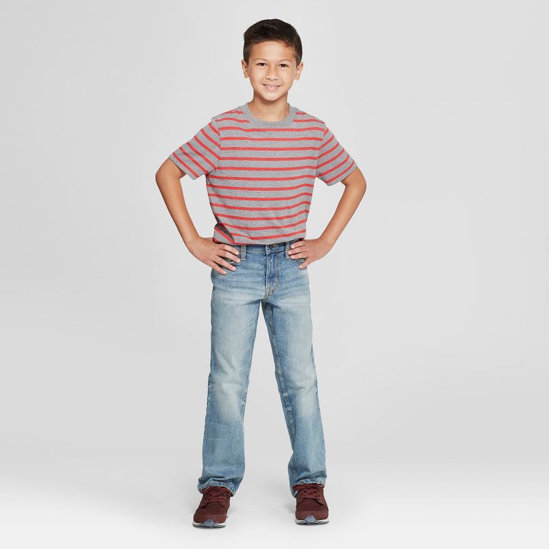 Boys' Straight Fit Stretch Jeans - Cat & Jack™, 3 of 7