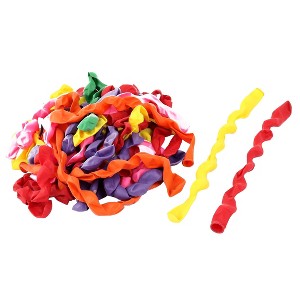 Unique Bargains Colorful Latex Christmas Party Inflatable Long Spiral Balloons 40 Pcs - 1 of 4