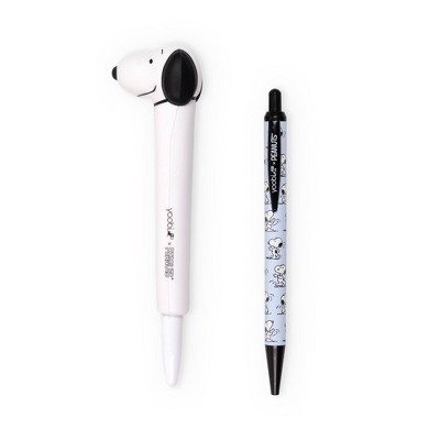 Yoobi 2pk Peanuts Novelty Ballpoint Pen Snoopy