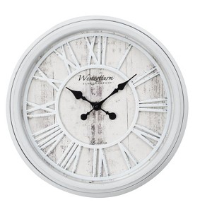 Cesicia 20" Round Wall Clock for Home Decor, Gray - 1 of 4