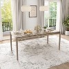 GDFStudio Tellin 68.25" Slat Panel Acacia Wood 6-Seater Dining Table, Light Ash - 3 of 4
